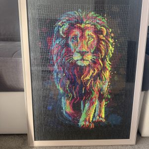 Handmade Diamond Painting – Neon Lion 5D,  50cm/70cm